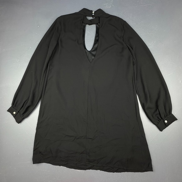 Dee Elle Dress Women's Size S/M Black Long Sleeve Mock Neck Keyhole Party Chic - Picture 1 of 9